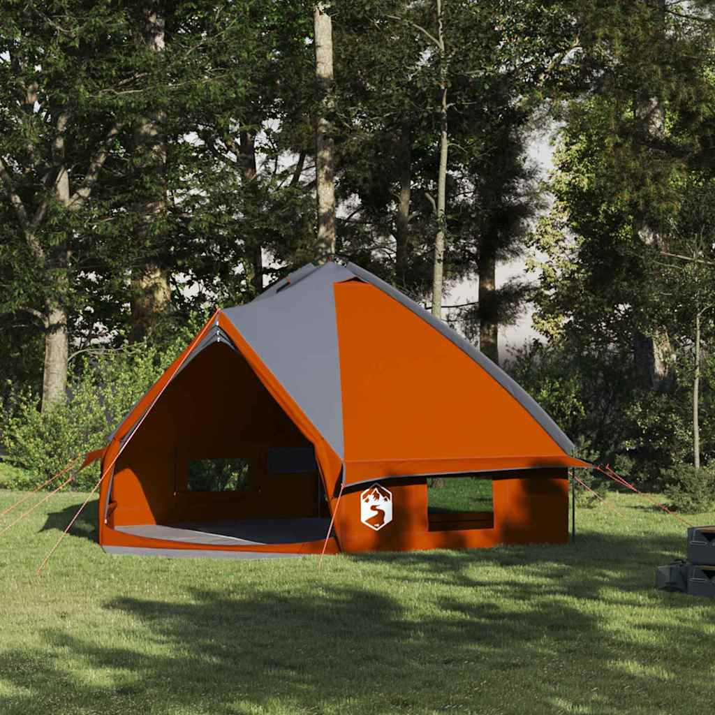 vidaXL Teepee Zelt für 8 Personen Grau und Orange 490 x 410 x 210 cm