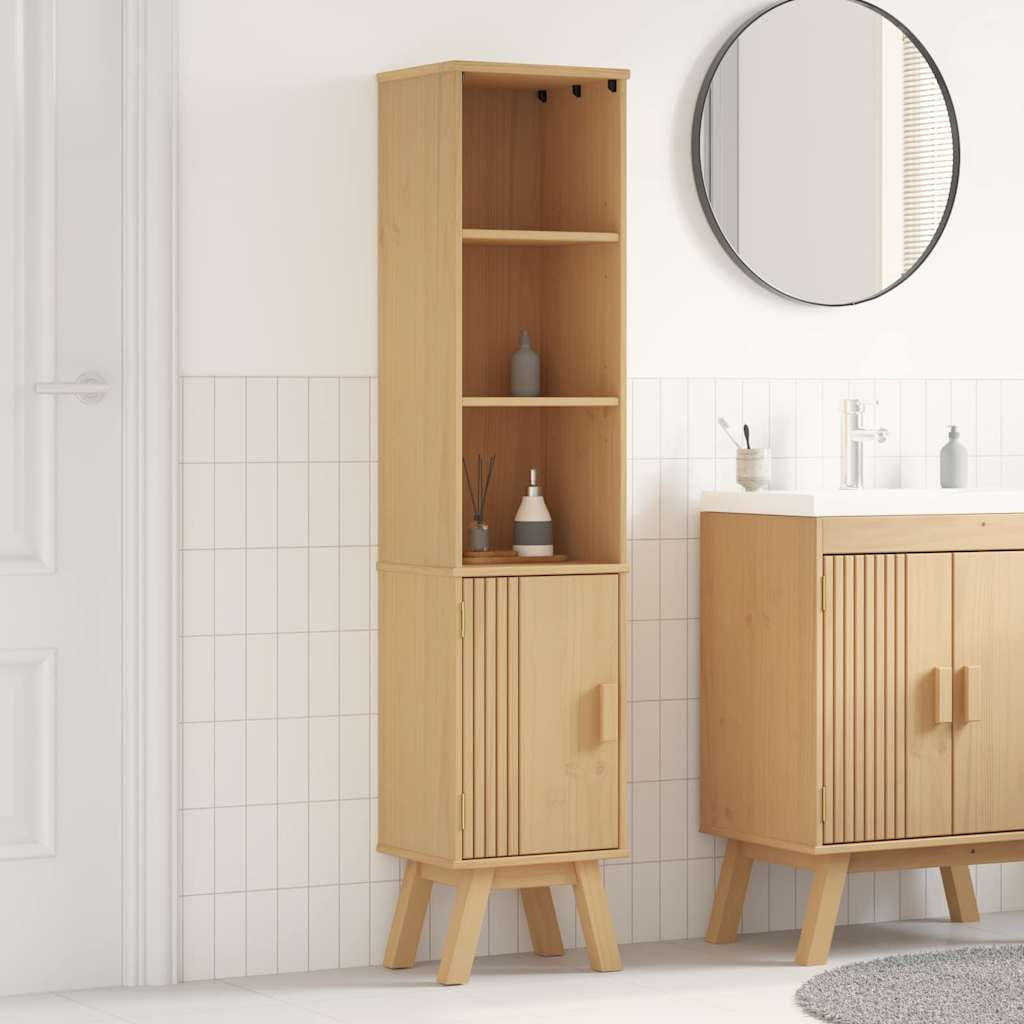 vidaXL Badezimmerschrank mit Regal Olden Braun 35 x 30 x 159 cm