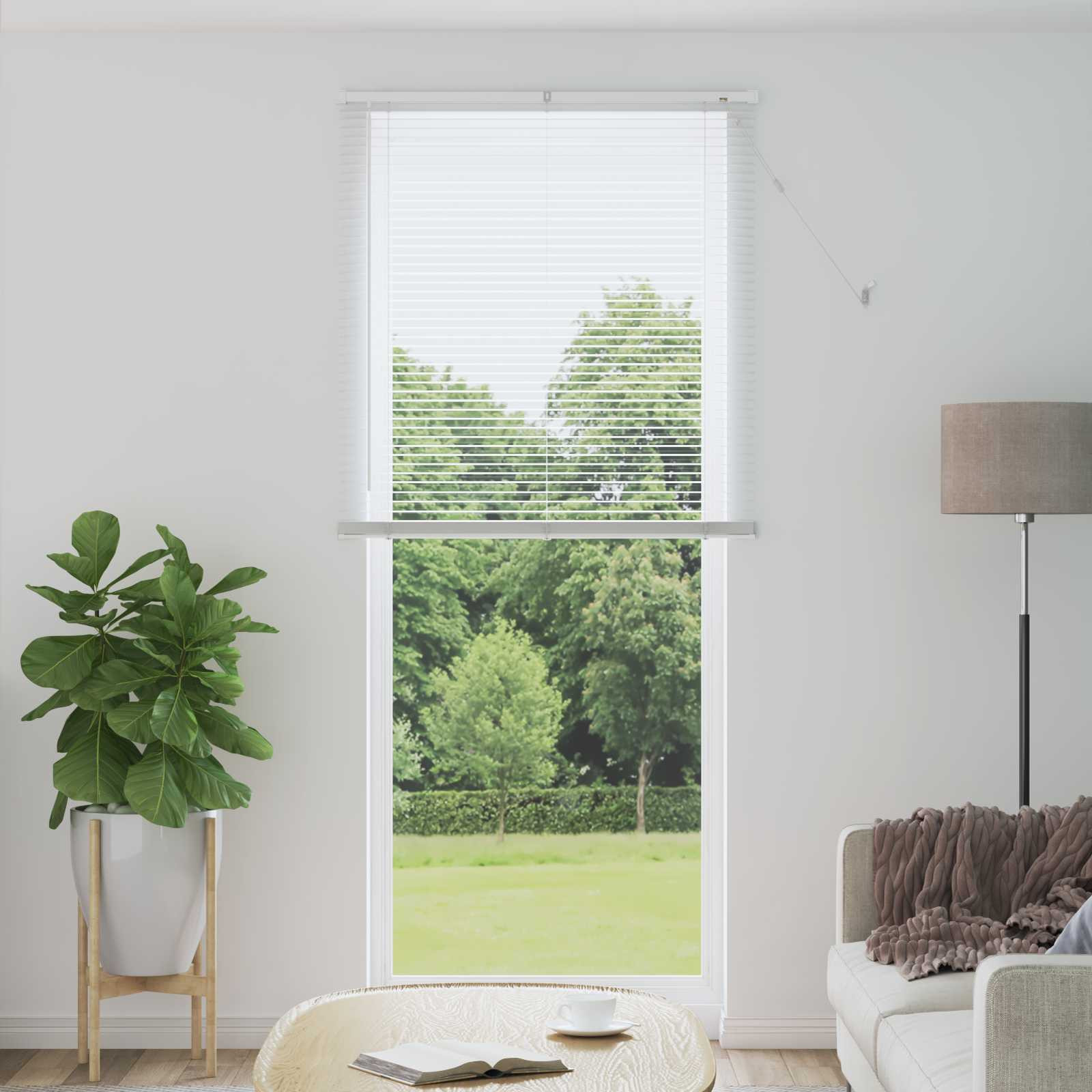 vidaXL Jalousie Weiß 213 x 100 cm 25 mm PVC
