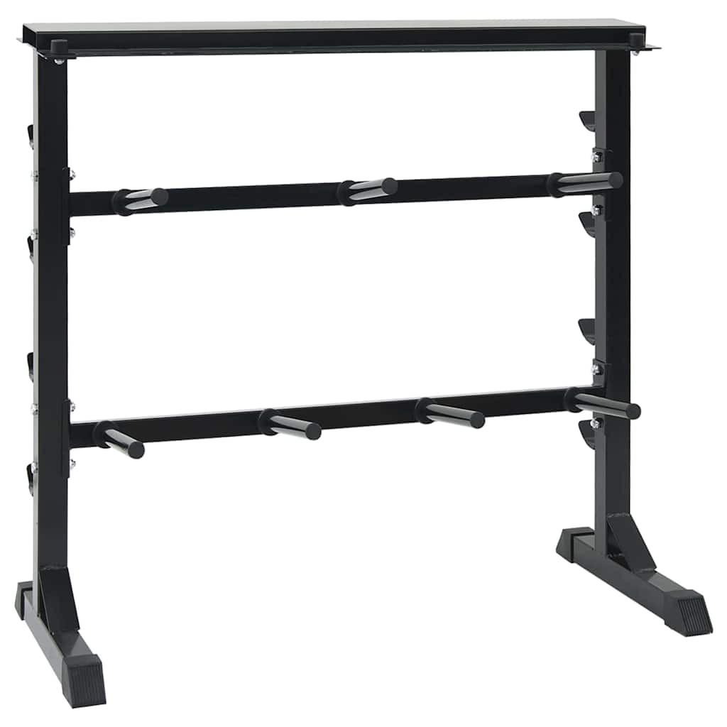 vidaXL Hantel Rack Schwarz 99 x 45 x 95,5 cm Pulverbeschichteter Stahl