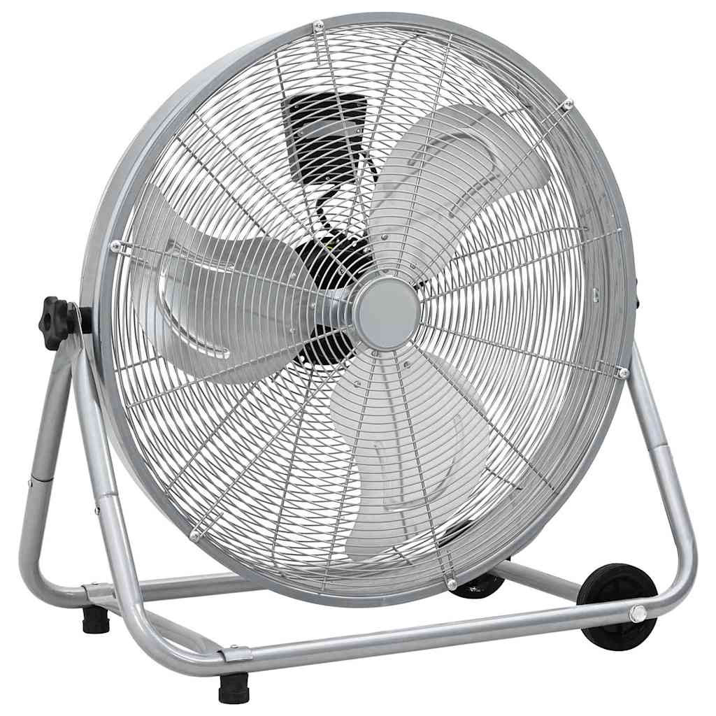 vidaXL Trommelventilator Mit Rad Silber 73 x 42 x 70 cm Aluminium