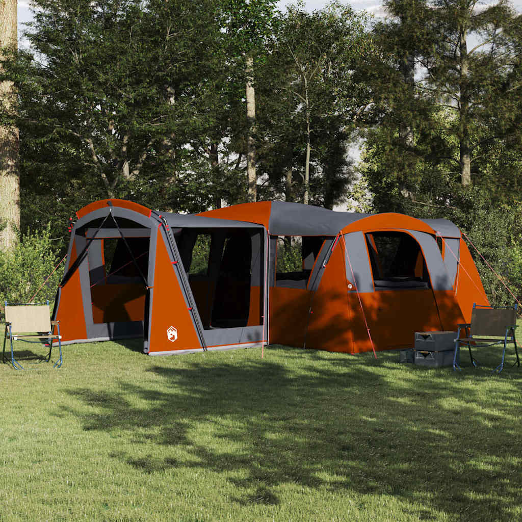 vidaXL Familienzelt für 20 Personen Grau und Orange 745 x 700 x 217 cm