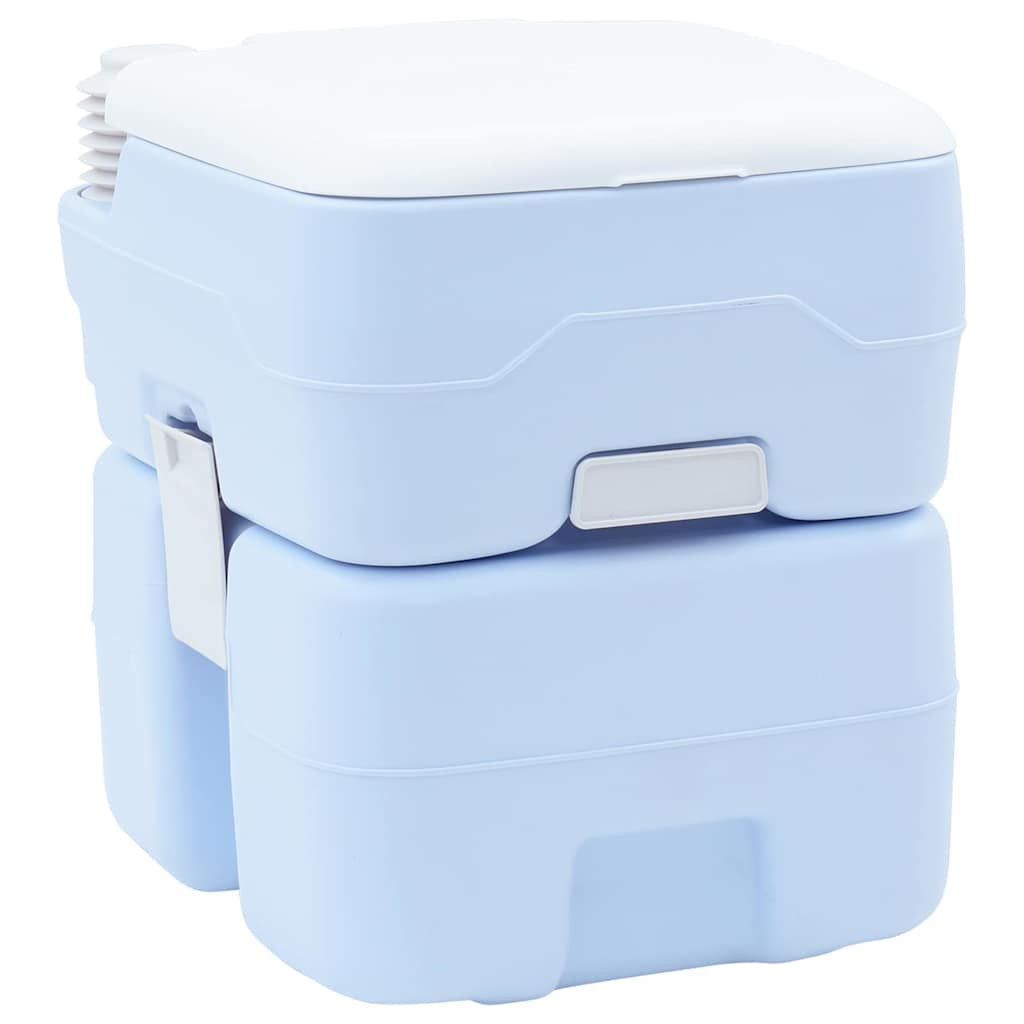 vidaXL Camping-Toilette Helles Blau und Weiß 41,5 x 36,5 x 42 cm