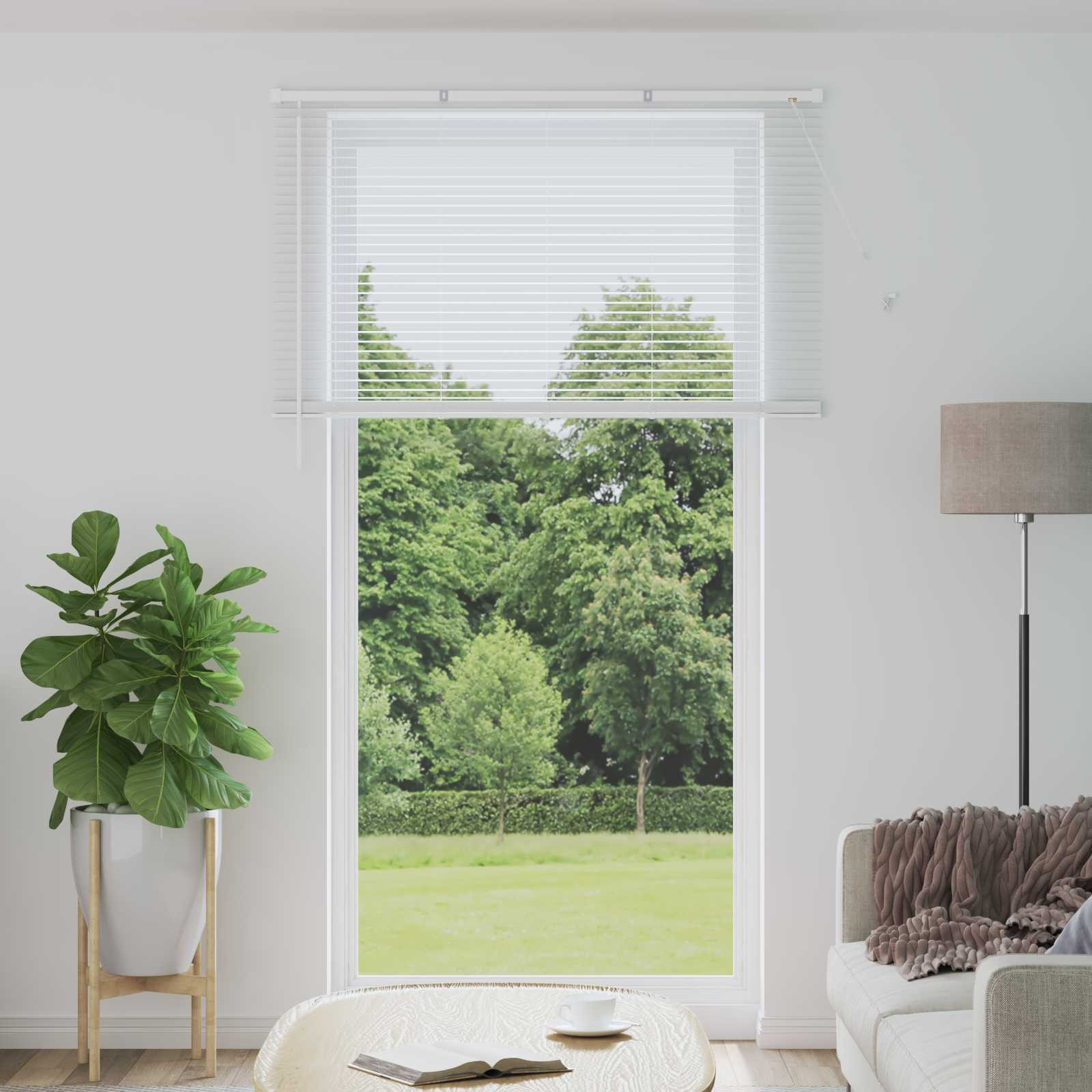vidaXL Jalousie Weiß 213 x 150 cm 25 mm PVC