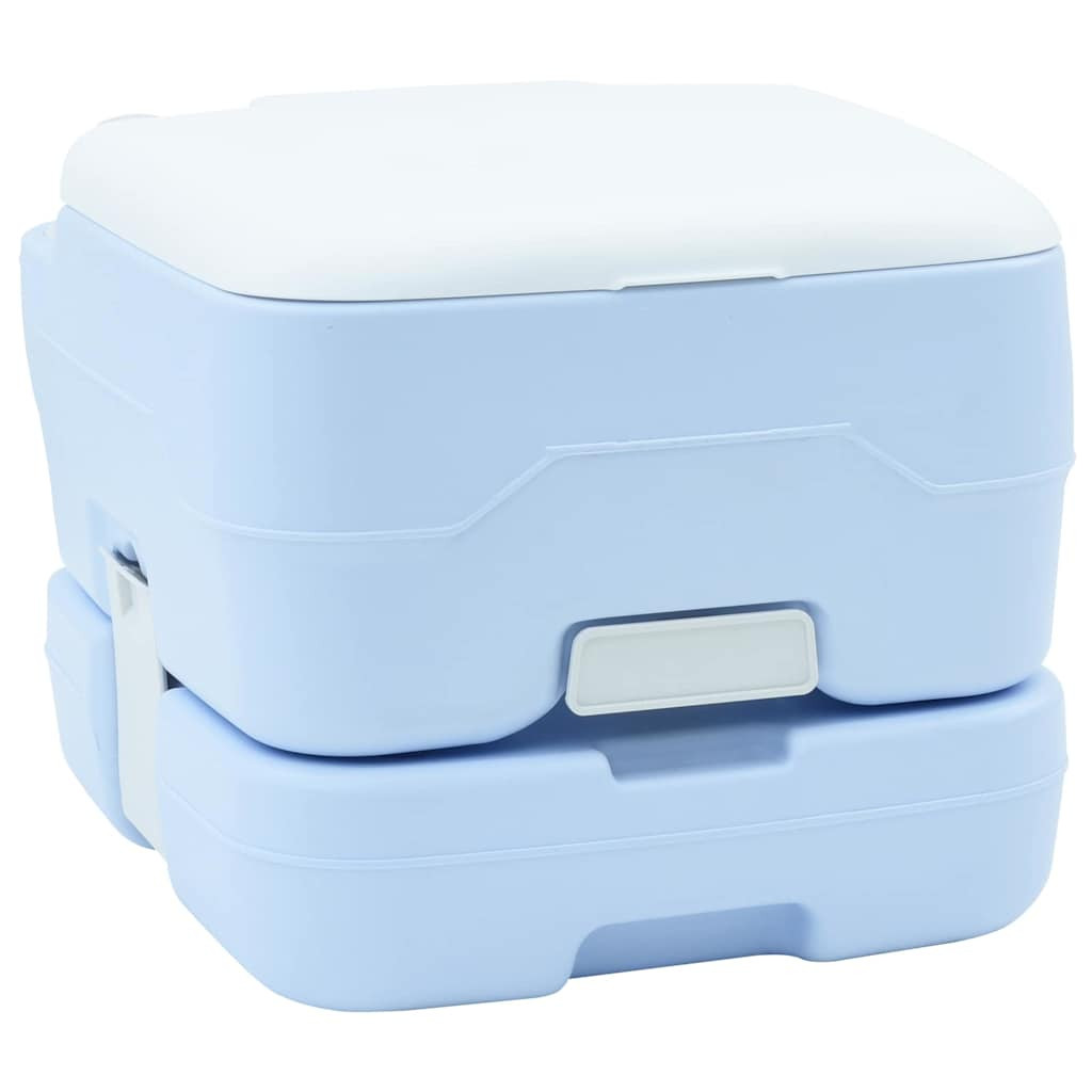 vidaXL Camping-Toilette Helles Blau und Weiß 41,5 x 36,5 x 30 cm