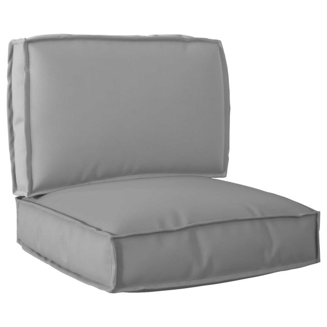 vidaXL Palettenkissenset 2 pcs Grau Oxford-Stoff