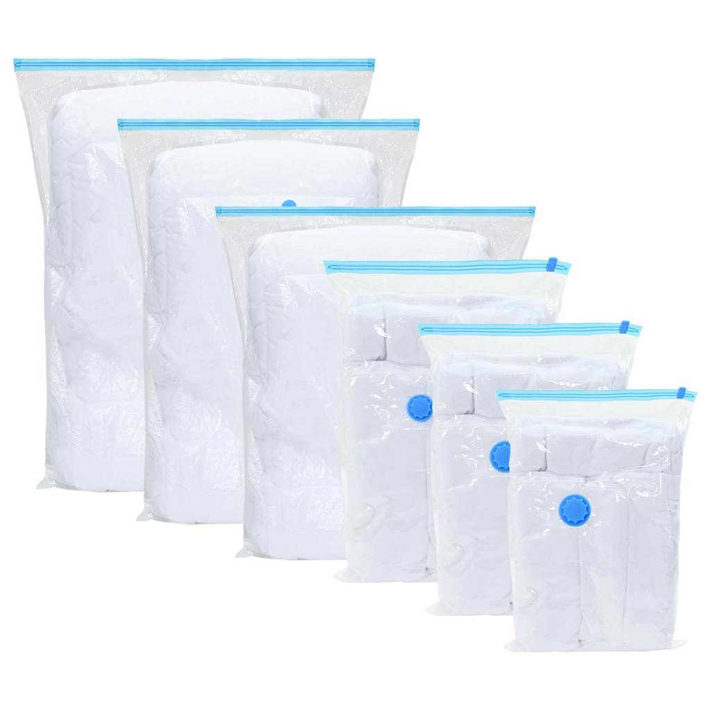 vidaXL Aufbewahrungstaschen 20 pcs Transparent und Blau 70 x 50 cm