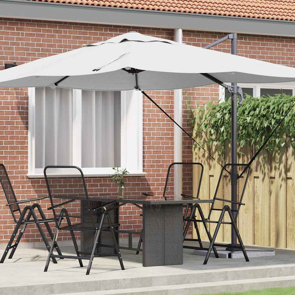 vidaXL Sonnenschirm Sand 351 x 250 x 260 cm Polyester und Aluminium