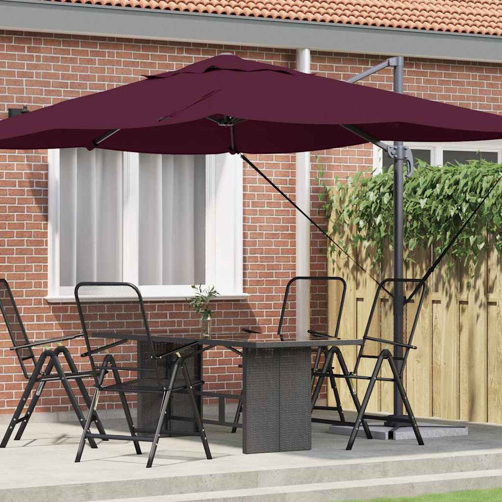 vidaXL Sonnenschirm Bordeauxrot 351 x 250 x 260 cm