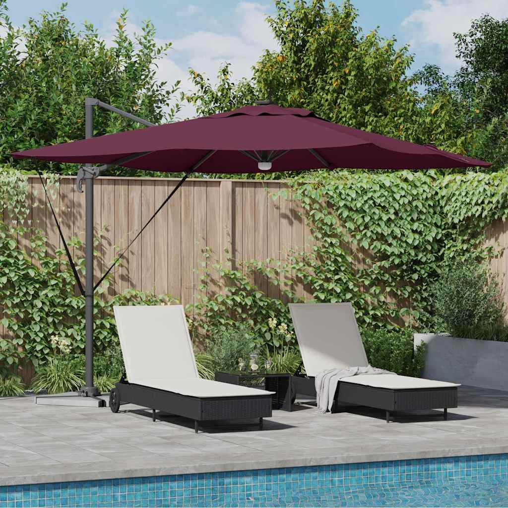 vidaXL Roma Parasol Rot 286 x 284 x 270 cm Aluminium und Polyester