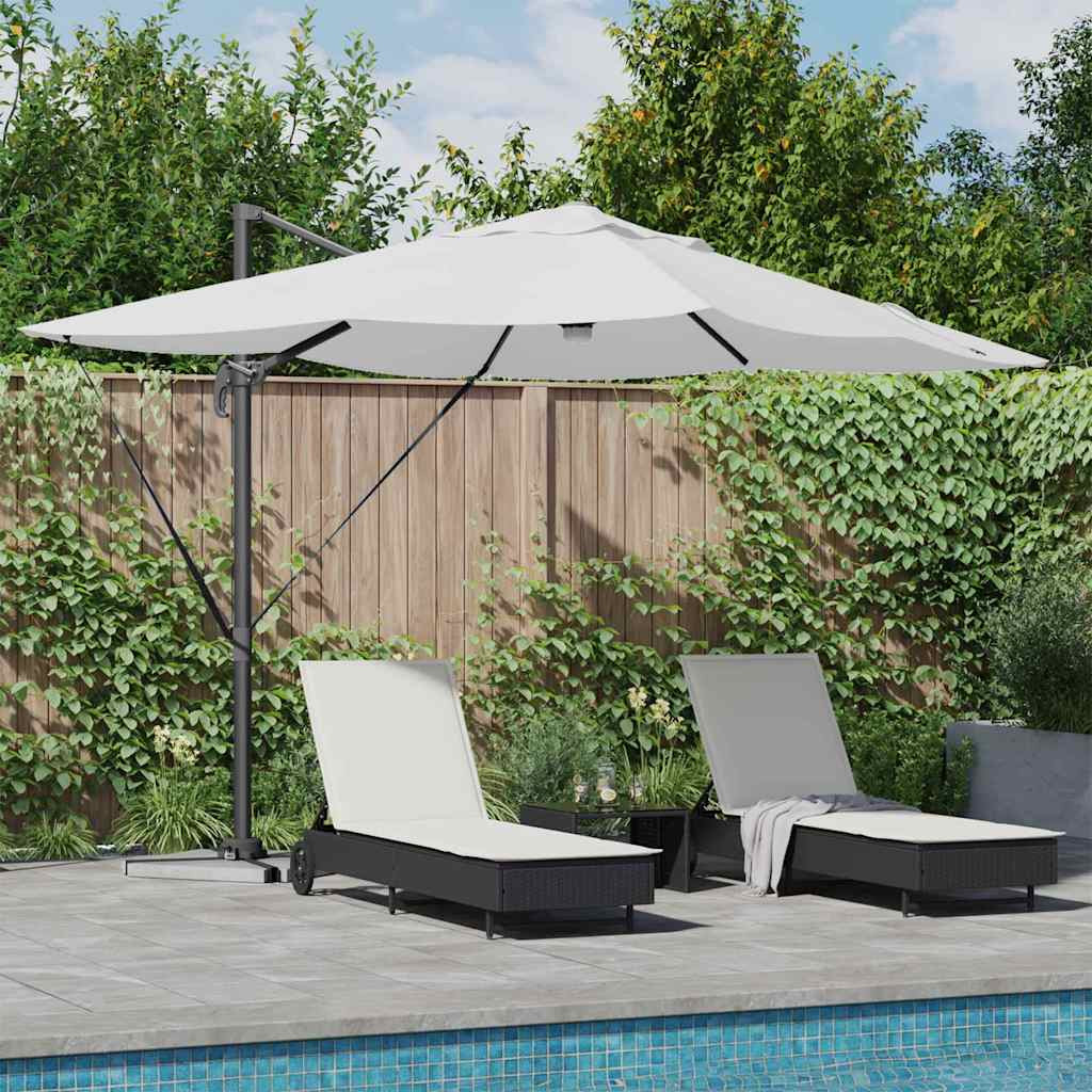 vidaXL Sonnenschirm Sand 351 x 250 x 253 cm Polyester und Aluminium