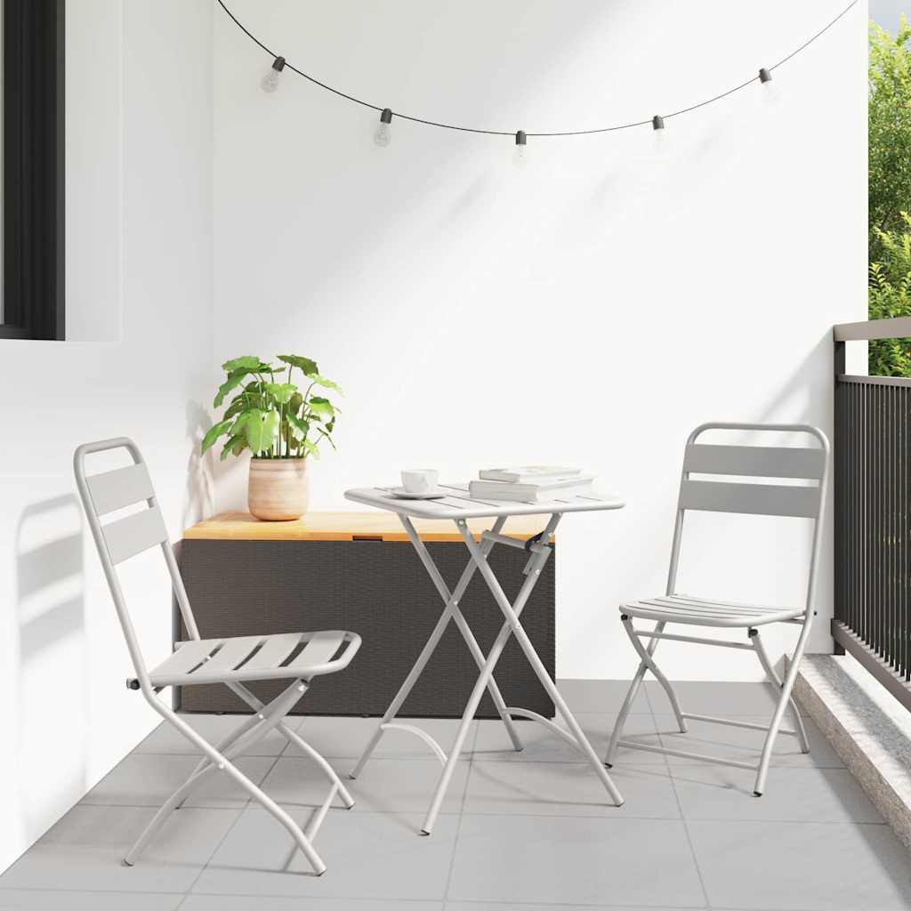 vidaXL Gartenklappstuhl 2 pcs Beige 42 x 52 x 82 cm