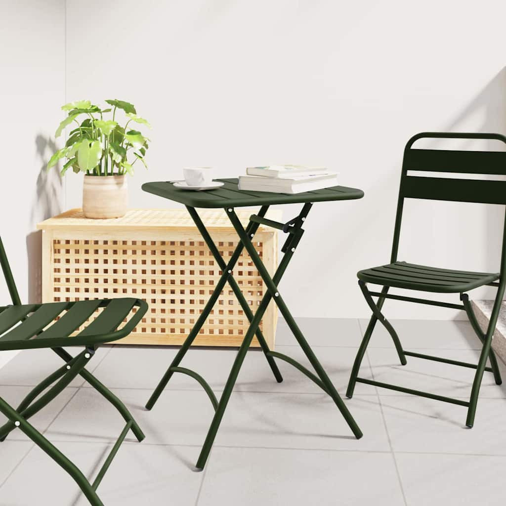 vidaXL Bistrotisch Dunkelgrün 55 x 55 x 72,5 cm