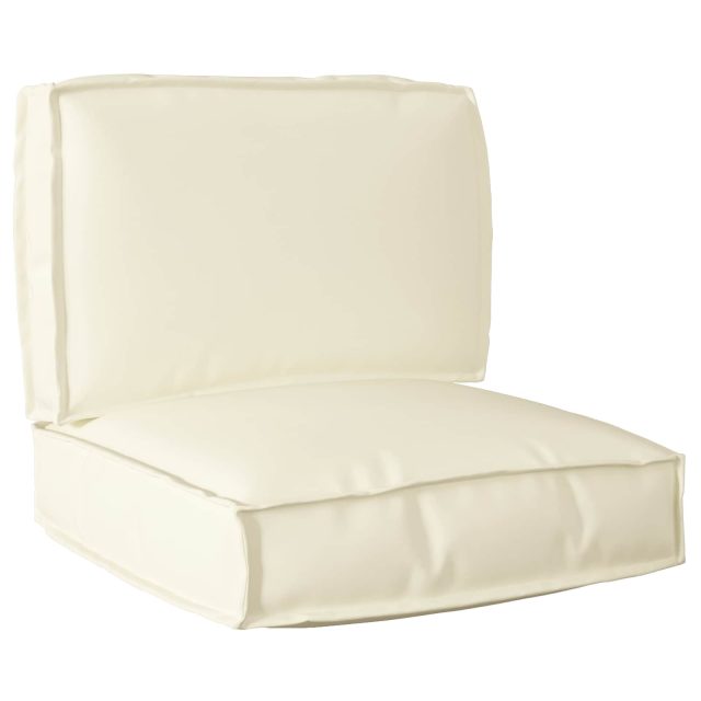 vidaXL Palettenkissenset 2 pcs Creme Oxford-Stoff