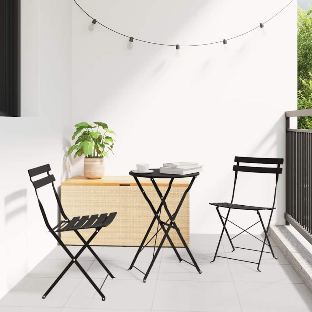 vidaXL Gartenklappstuhl 2 pcs Anthrazit 42 x 46 x 82cm Metall