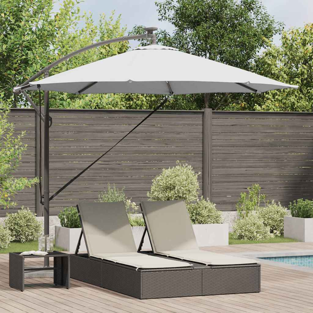vidaXL Sonnenschirm Sand 294 x 294 x 248 cm Polyester und Aluminium