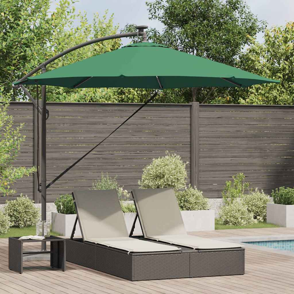 vidaXL Sonnenschirm Grün 294 x 294 x 248 cm Polyester und Aluminium