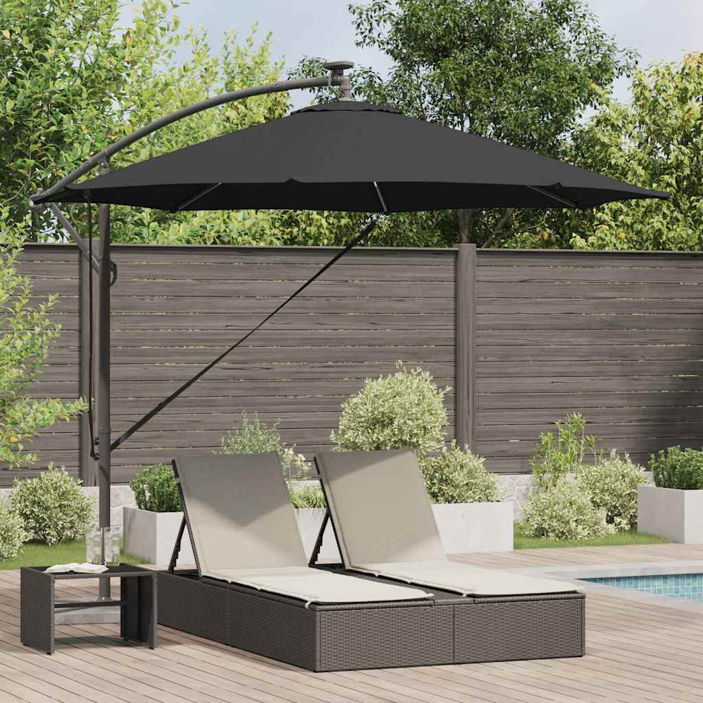 vidaXL Sonnenschirm 294 x 294 x 248 cm Polyester und Aluminium Schwarz