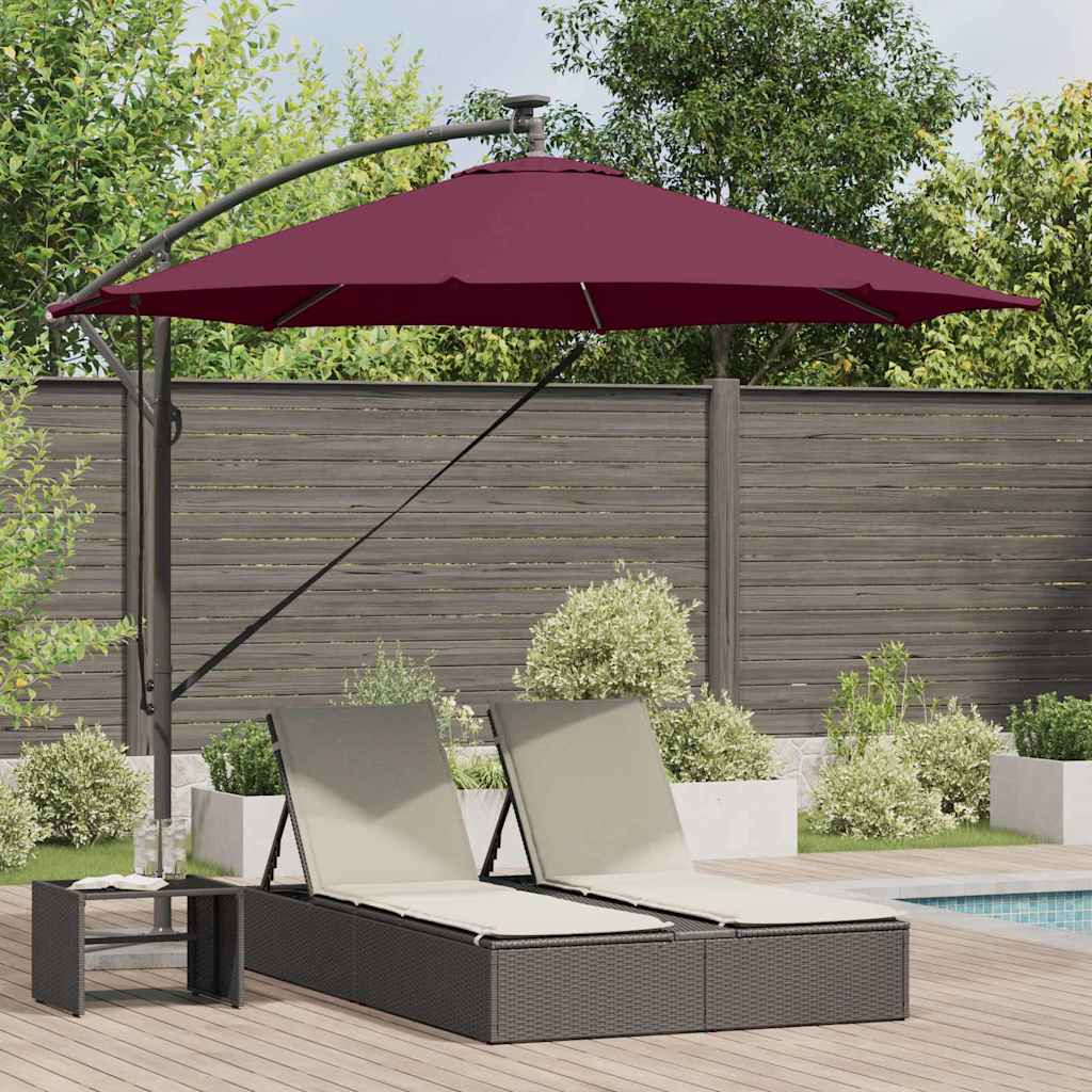 vidaXL Sonnenschirm Bordeauxrot 294 x 294 x 248 cm