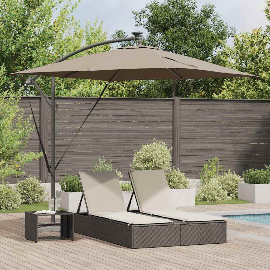 vidaXL Sonnenschirm Taupe 249 x 249 x 250 cm Polyester und Aluminium
