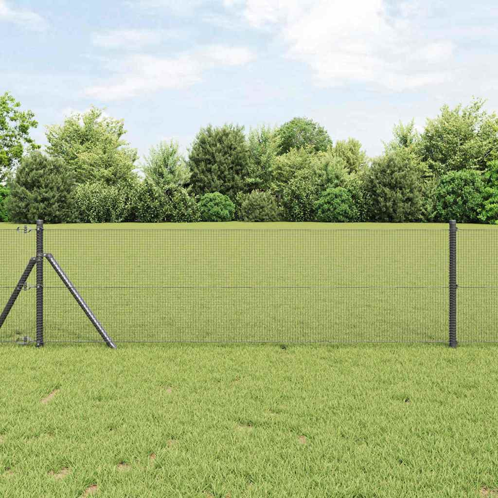 vidaXL Geschweißter Drahtzaun 1000 x 40 cm Grau