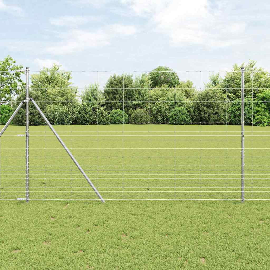 vidaXL Wildzaun Feuerverzinkt 1000 x 150 x 0,18 cm Eisen