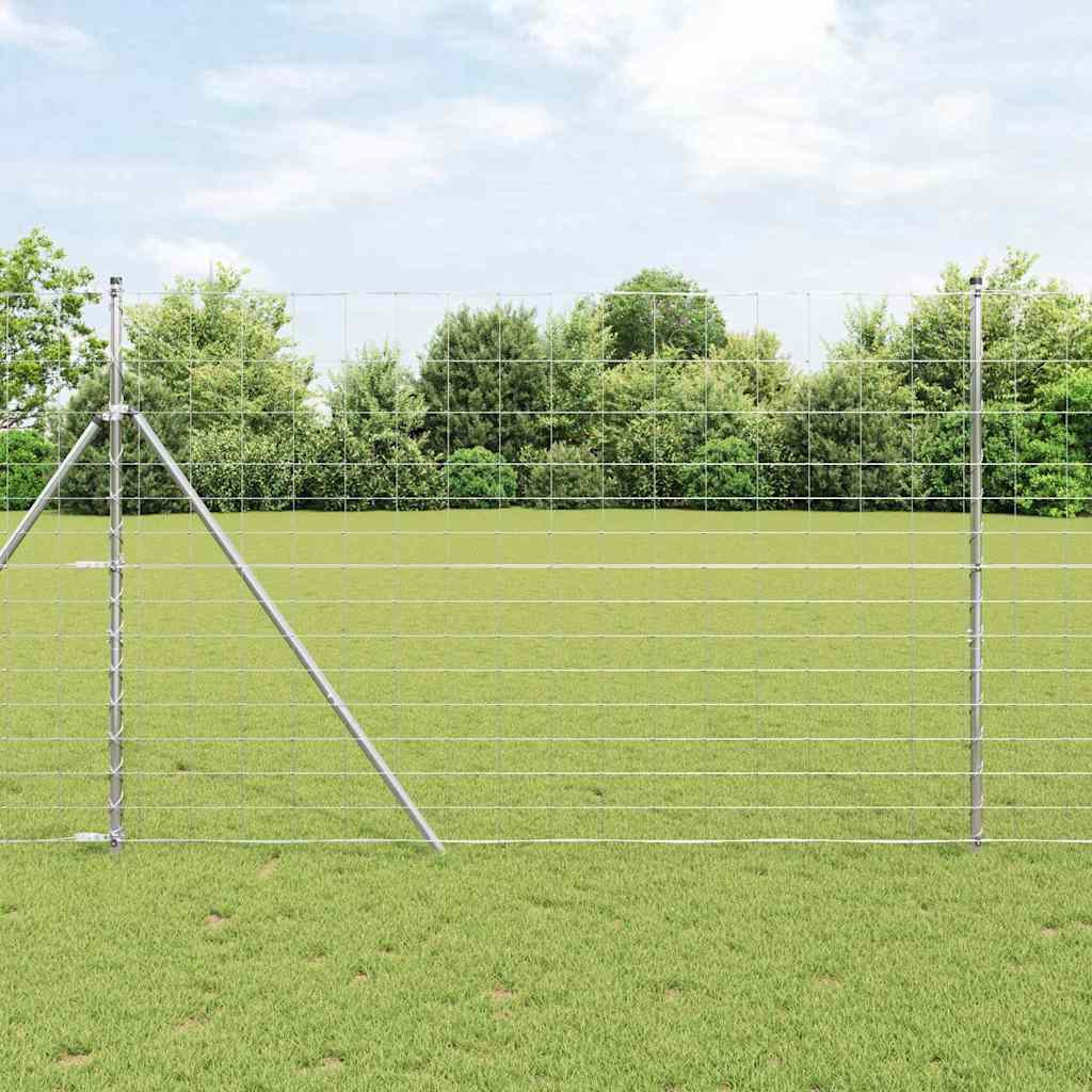 vidaXL Wildzaun Feuerverzinkt 1000 x 160 x 0,18 cm Eisen