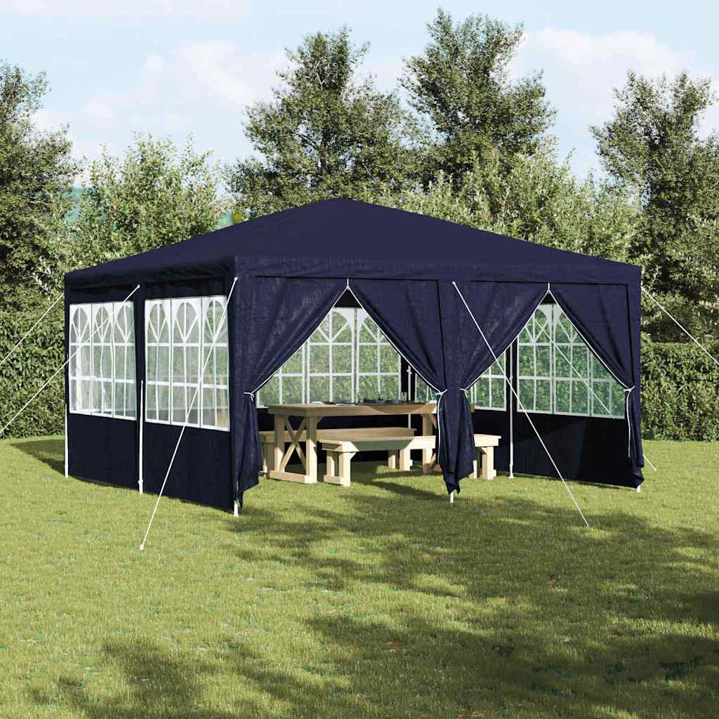 vidaXL Party-Zelt Blau 400 x 400 x 266 cm Polyethylen