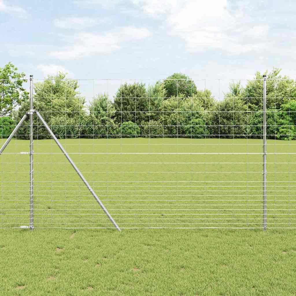 vidaXL Wildzaun Feuerverzinkt 1000 x 160 x 0,18 cm Eisen