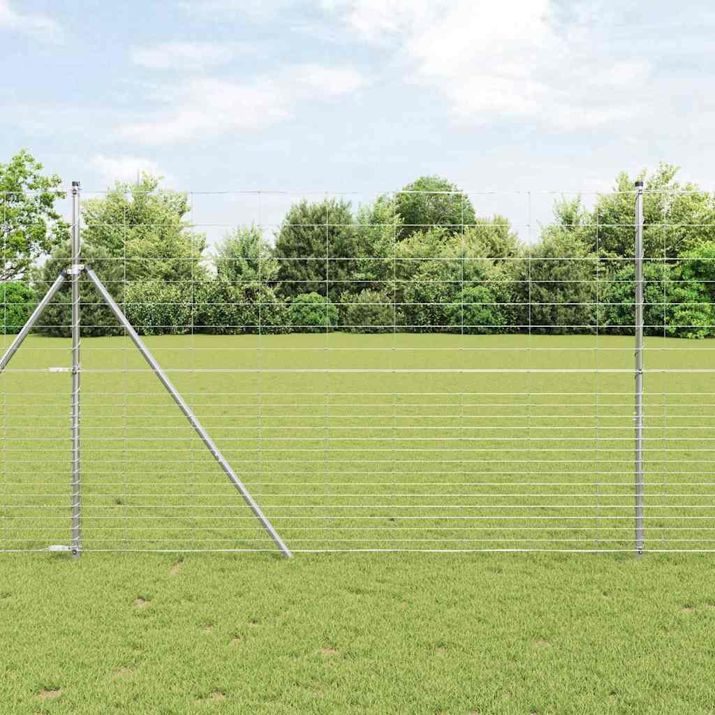 vidaXL Wildzaun Feuerverzinkt 1000 x 150 x 0,18 cm Eisen