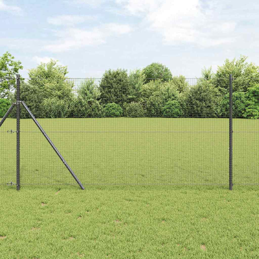 vidaXL Geschweißter Drahtzaun 1000 x 140 cm Grau