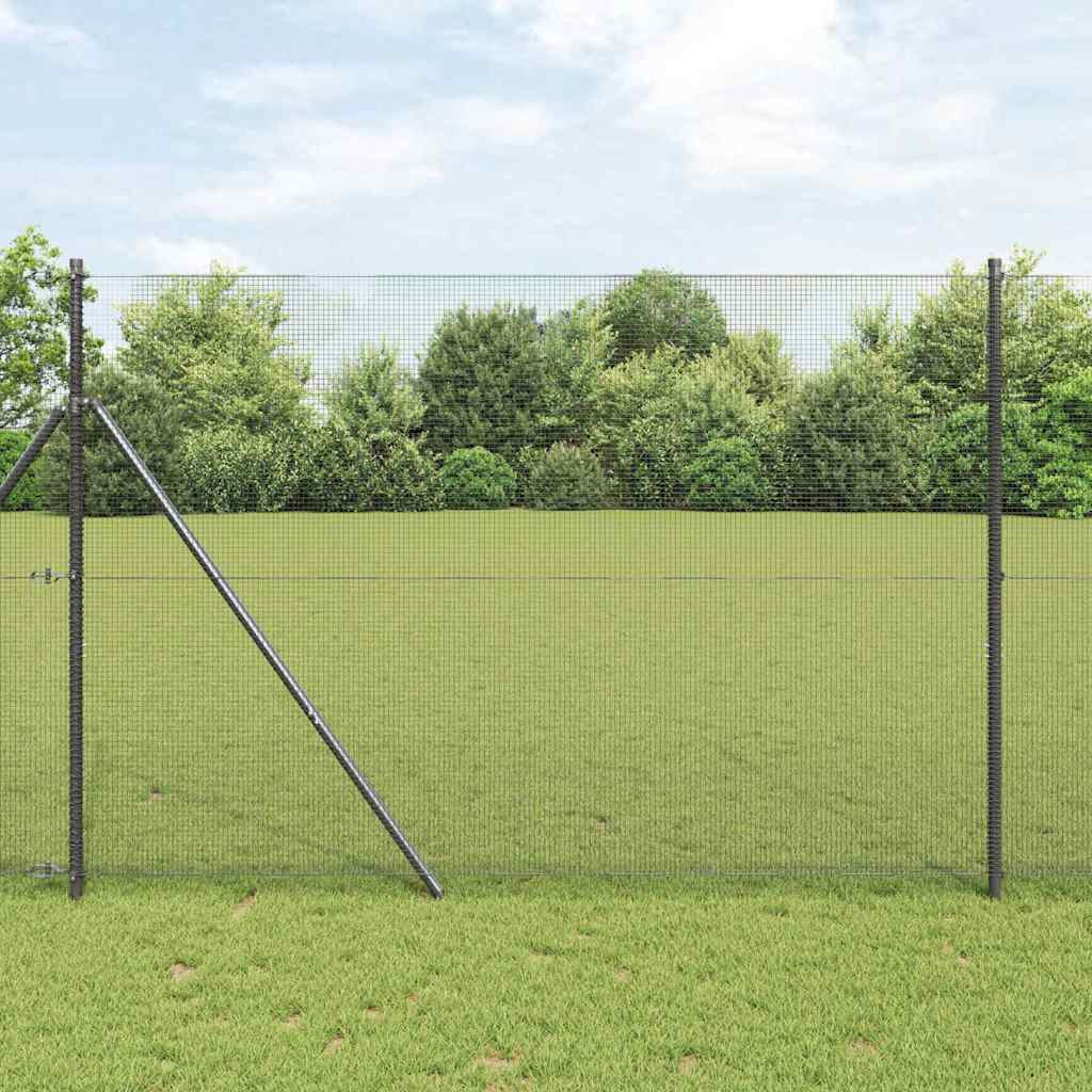 vidaXL Geschweißter Drahtzaun 1000 x 160 cm Grau