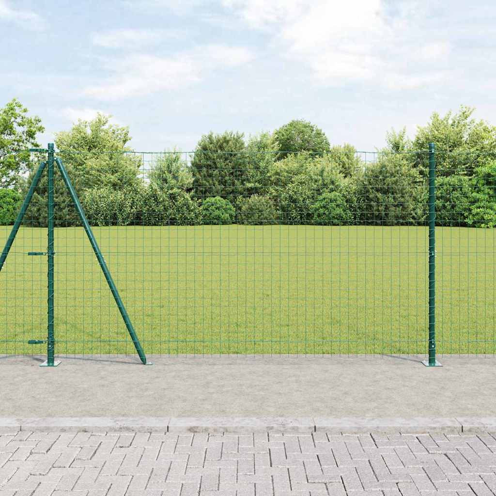 vidaXL Zaunpfosten zum Einbetonieren 7 Stk. Grün
