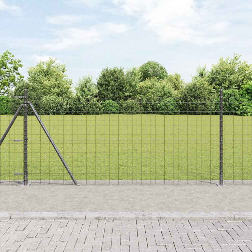 vidaXL Zaunpfosten zum Einbetonieren 7 Stk. Grau