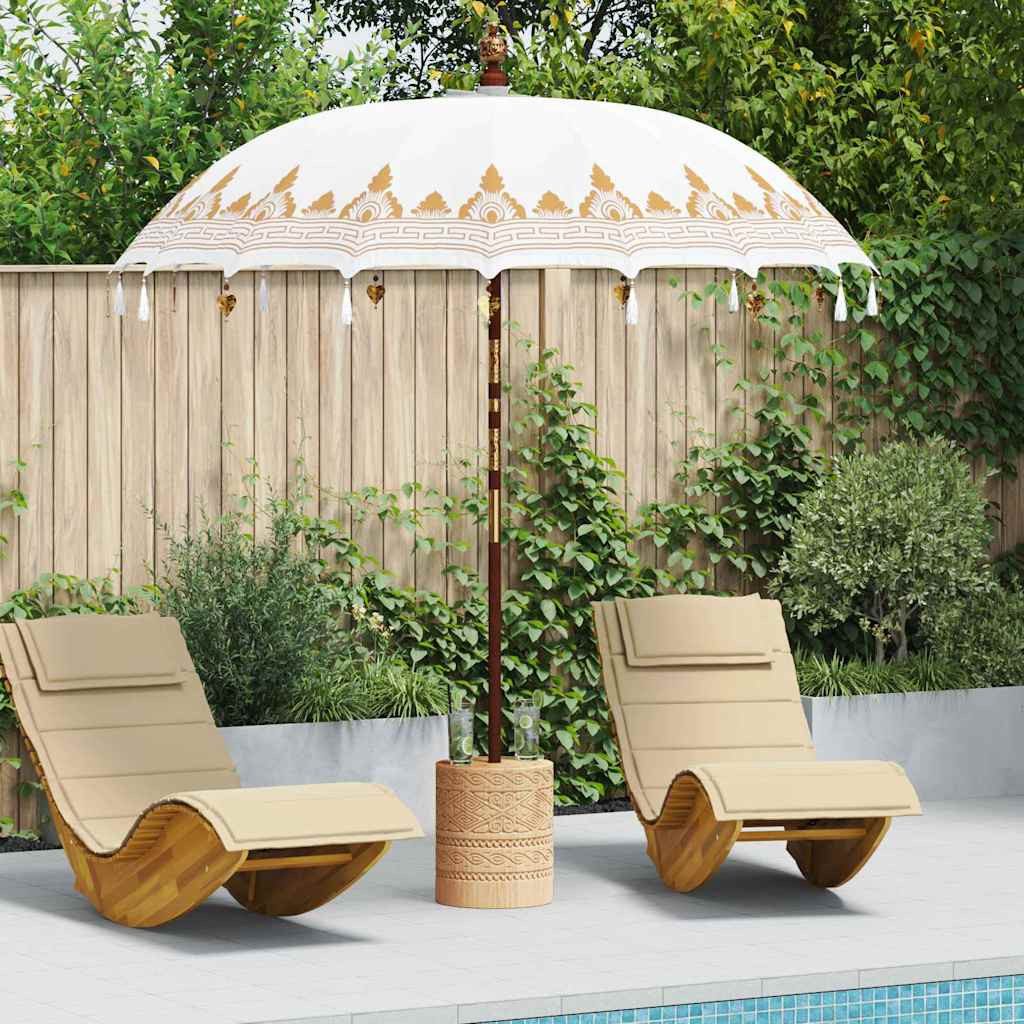 vidaXL Balinesischer Sonnenschirm Creme 215 x 215 x 260 cm