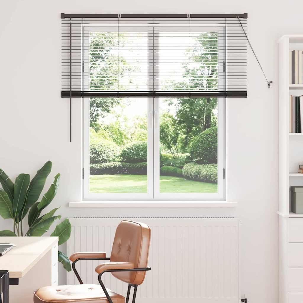 vidaXL Balkenjalousien Schwarz 130 x 125 cm Aluminium