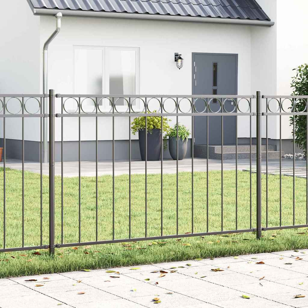 vidaXL Zaunelement ASSEN 170 x 130 cm Stahl Grau