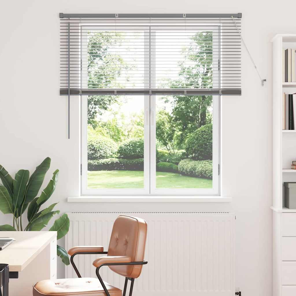 vidaXL Balkenjalousien Silber 130 x 125 cm Aluminium
