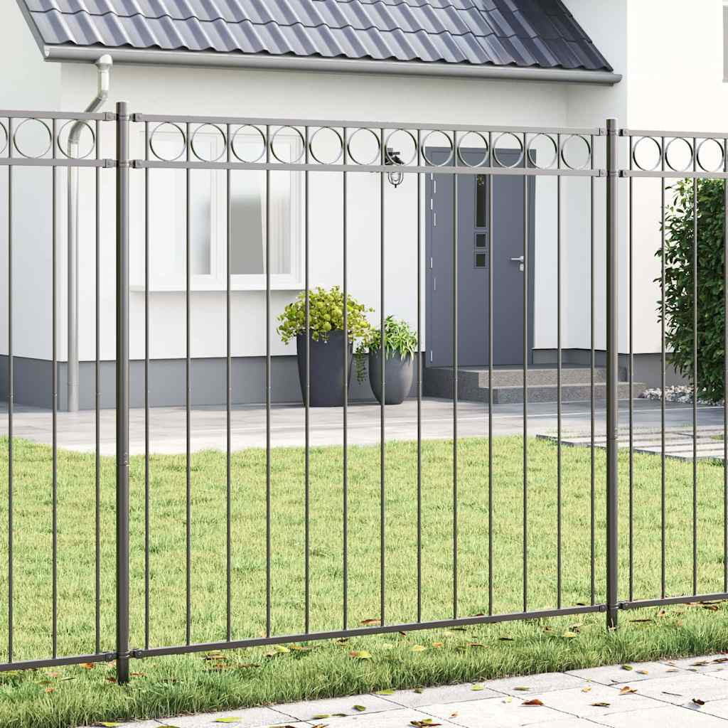vidaXL Zaunelement ASSEN 170 x 170 cm Stahl Grau