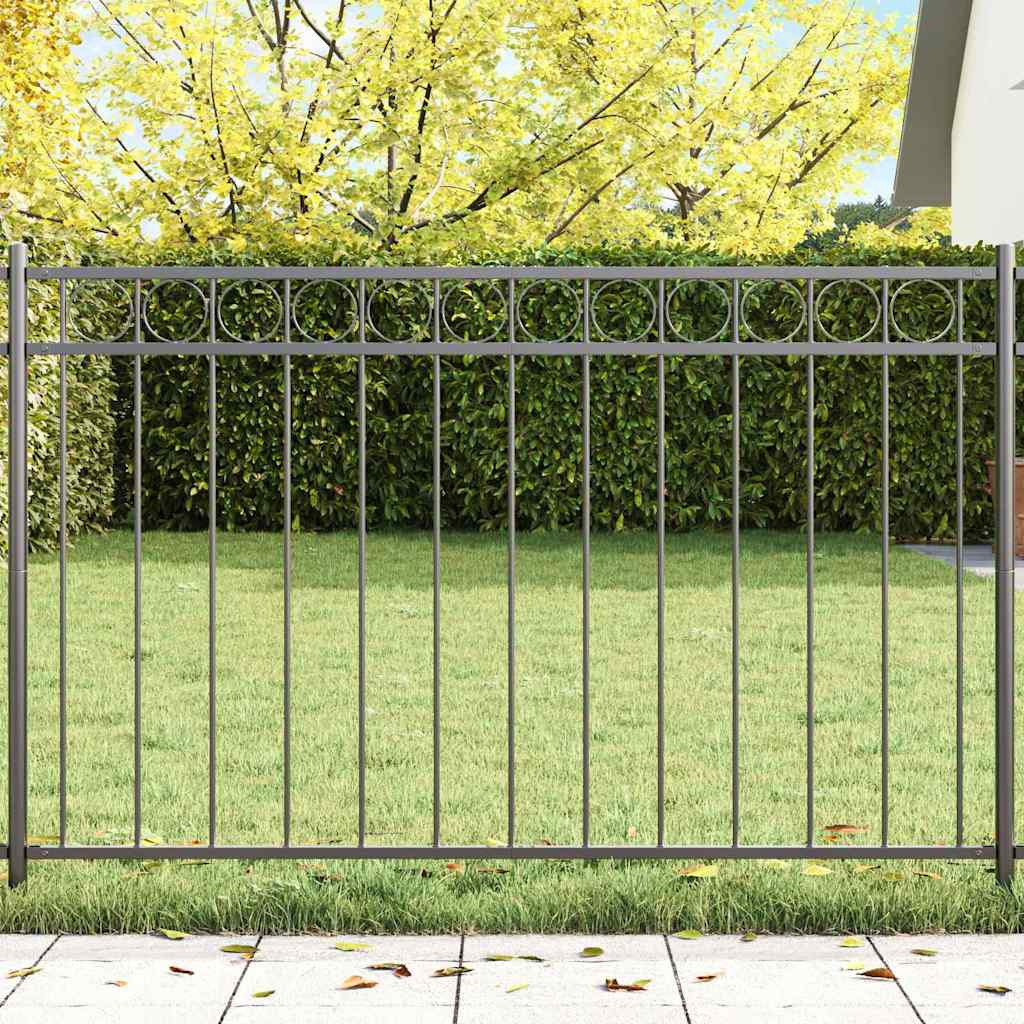 vidaXL Zaunelement ASSEN 170 x 80 cm Stahl Grau