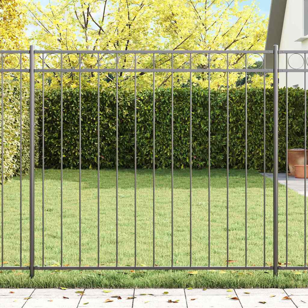 vidaXL Zaunelement ASSEN 170 x 120 cm Stahl Grau