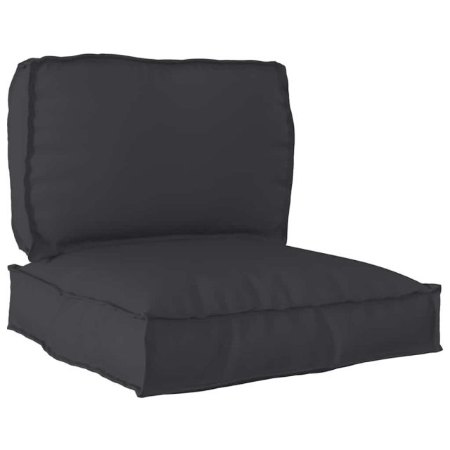 vidaXL Palettenkissenset 2 pcs Schwarz Oxford-Stoff