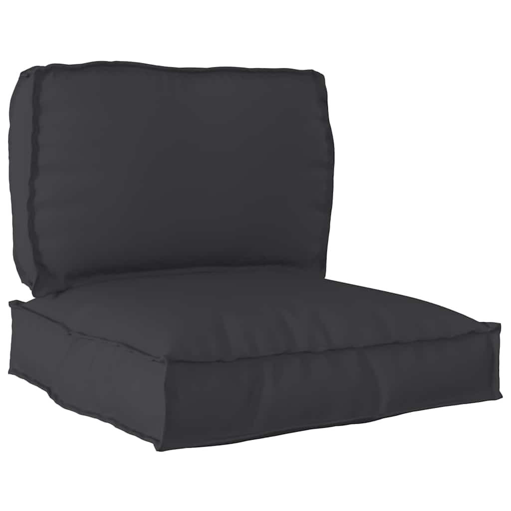 vidaXL Palettenkissenset 2 pcs Schwarz Oxford-Stoff
