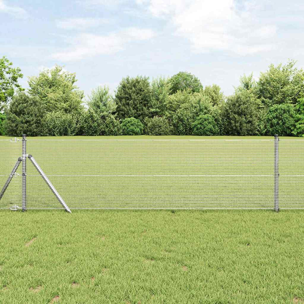 vidaXL Geschweißter Drahtzaun 1000 x 40 cm Silber