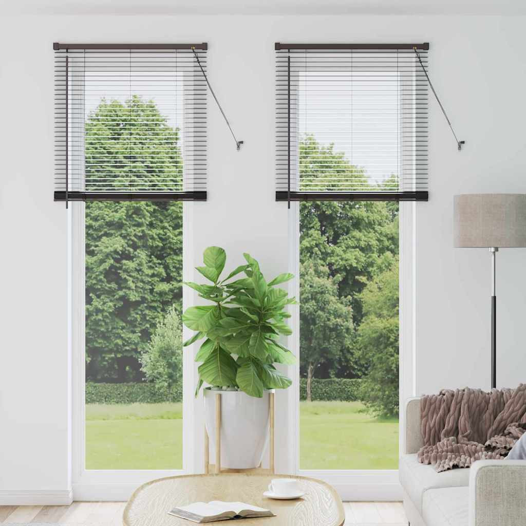 vidaXL Balkenjalousien Schwarz 220 x 80 cm Aluminium