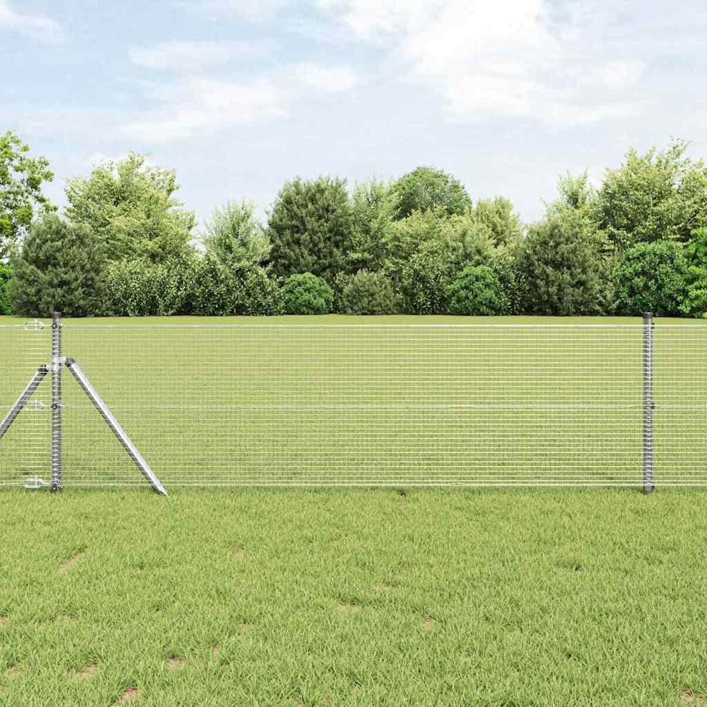 vidaXL Geschweißter Drahtzaun 1000 x 40 cm Silber