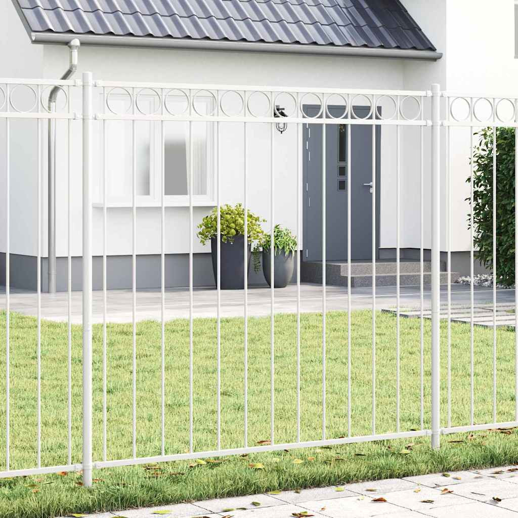 vidaXL Zaunelement ASSEN 170 x 200 cm Stahl Weiß