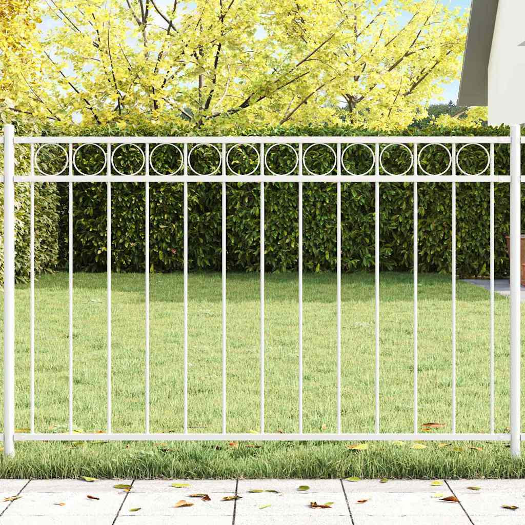 vidaXL Zaunelement ASSEN 170 x 80 cm Stahl Weiß
