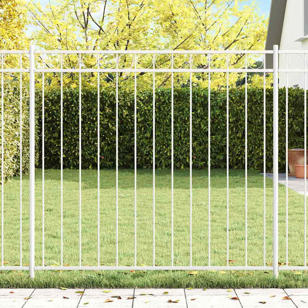 vidaXL Zaunelement ASSEN 170 x 150 cm Stahl Weiß