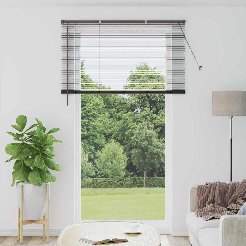 vidaXL Balkenjalousien Schwarz 220 x 125 cm Aluminium